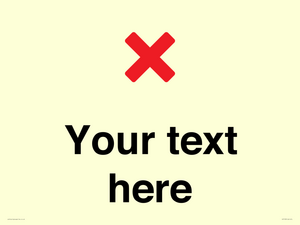 Custom plain background, red cross sign